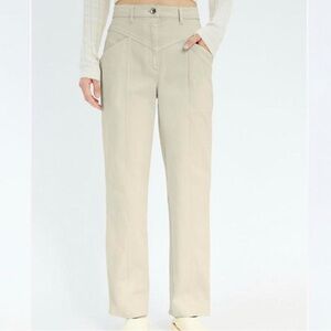 Wilfred Light Beige Straight Leg Pants